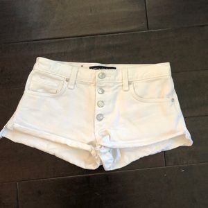 Veronica beard white jean shorts